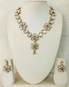 Alloy Necklace with Earrings for Women 