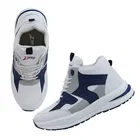 Sports Shoes for Men, White & Navy Blue 