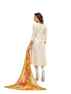 Chanderi Silk Applique Unstitched Dress Material for Women & Girls 