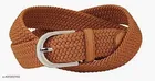Nylon Solid Belt for Men, Brown & Black, Pack of 2