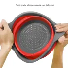 Plastic Round Foldable Multi-Use Kitchen Strainer, Assorted_2712