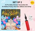 42 Pcs Baby Shower Decoration Kit and Air Balloon Pump, Glue Dot, Balloon Arch Strip 