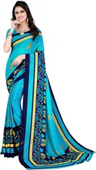 Georgette Printed Saree for Women 