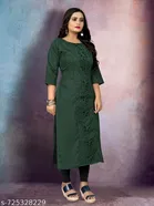 Floral Embroidered Cotton Kurti for Women 