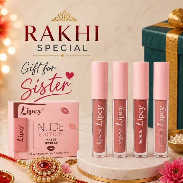 Nude Edition Lipstick Pack of 4 | Gift for Sister | Rakhi Special