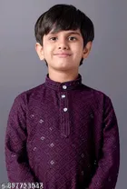 Ethnic Motif Rayon Pyjama Set for Boys 