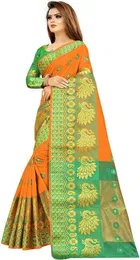 Trendy Banarasi Saree with Blouse Piece For Women 