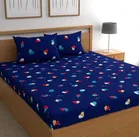 Glace Cotton Printed Double Bedsheet with Two Pillow Covers 