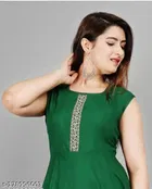 Anarkali Rayon Solid Kurti for Women 