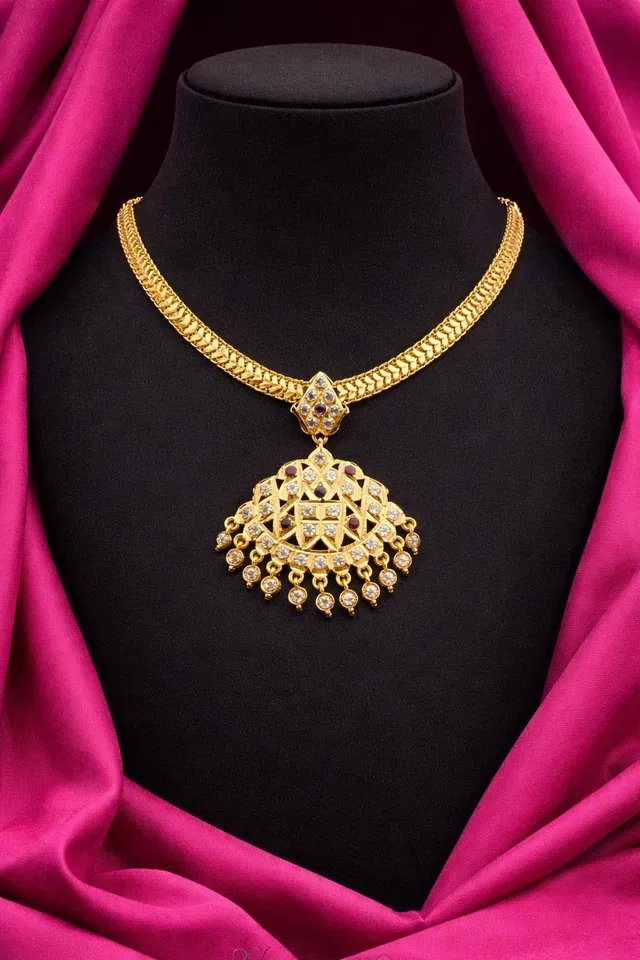 Gold Jewellery Set for Women (Gold, Free Size)
