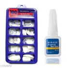 100 Pcs Artificial Nails with Glue (Set of 1)