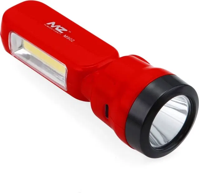 RECHARGEABLE LED TORCH 15W COB, 500mAh (MZ M902) (Red, 10 cm, Rechargeable)(Assorted- Multicolor)