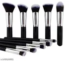 Premium Beauty Series 10 Pcs Black Makeup Brush Set  