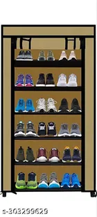 Metal 6 Layers Collapsible Shoe Racks 