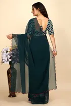 Georgette Woven Design Saree for Women 
