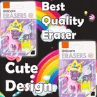 Unicorn Eraser 4 Pcs Set with Stacking Pencil Pearls Moti Design 4pcs 