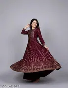 Viscose Rayon Kurti for Women, Maroon 