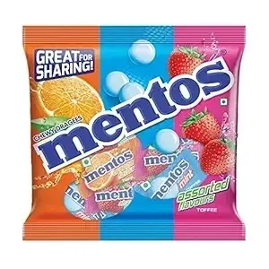 Mentos, Rainbow Assorted Flavour, Chewy Candy Pouch 113.4 g