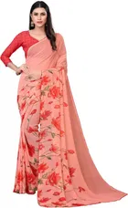 Georgette Printed Saree for Women 