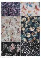 Poly Chiffon Printed Scarves for Women, Multicolor, Pack of 6