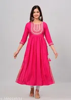 Rayon Kurti for Women, Pink 