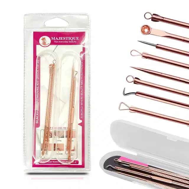 Majestique Proper Pimple Remover Tool and Blackhead Extractor Tool (Pack of 4) (B-138)