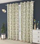 Polyester Printed Window & Door Curtains (Pack of 2) (Green, 5 feet)