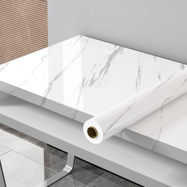 Decor White Grey Marble Wallpaper (60x200cm)