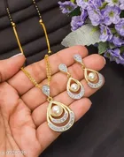 Alloy Mangalsutra with Earrings for Women 