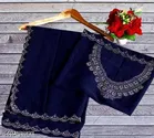 Georgette Saree for Women, Blue 