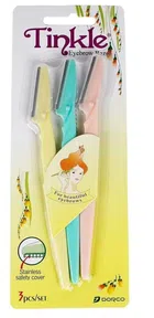 Tinkle Eyebrow Razor for Women (Multicolor, Pack of 3)