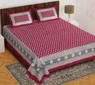 Cotton Rajasthani Jaipuri Double Bedsheet with 2 Pillow Covers 
