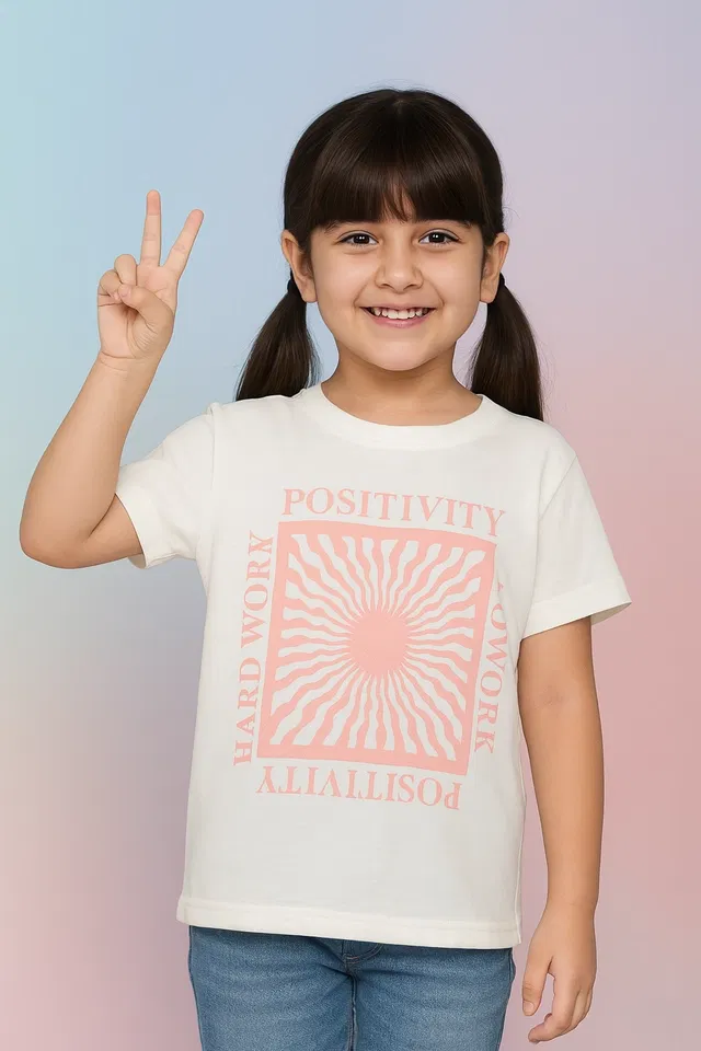 Cotton Printed Tops/Tunics for Girls (Grey, 34)