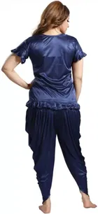 Satin Solid Night Suit for Women 