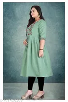 Solid Cotton Kurti for Women 