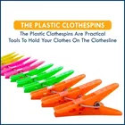 premium Cloth Hanging Clips Pack of 60 with 6 meter Rassi 