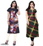 Crepe Printed Kurti for Women 