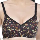 Cotton Blend Printed Padded Bra for Women 
