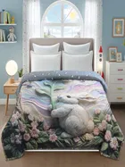 Homitecture 220 GSM Microfiber Reversible AC Comforter/Blanket for Winter/Quilt/Duvets for Double Bed Size