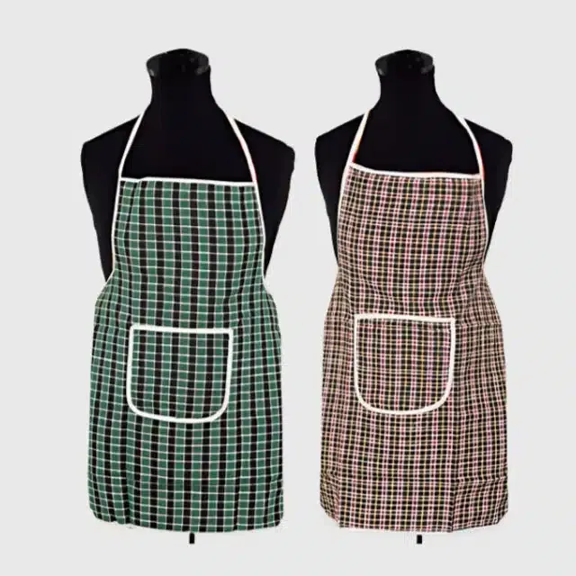 Cotton Kitchen Aprons (Multicolor, Pack of 2)