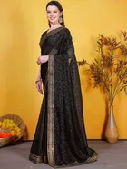 Bollywood Black Lycra Saree for Women