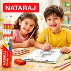 Nataraj Wooden Picture Pencils 10pc Pack With Free Sharpener 