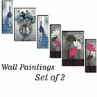 MDF 2 Pcs Designer Wall Painting for Home & Office 