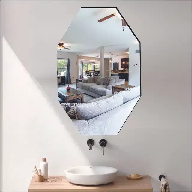 Acrylic Wall Mirror Stickers (Silver, 20x30 cm)