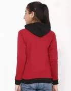 Cotton Blend Printed Hoodie for Girls 
