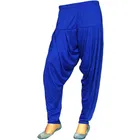 Viscose Rayon Solid Patiala for Women (Royal Blue, 2XL)