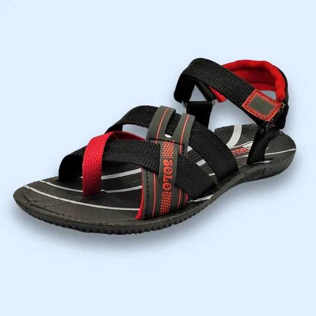 Sandals for Men (Black, 10)
