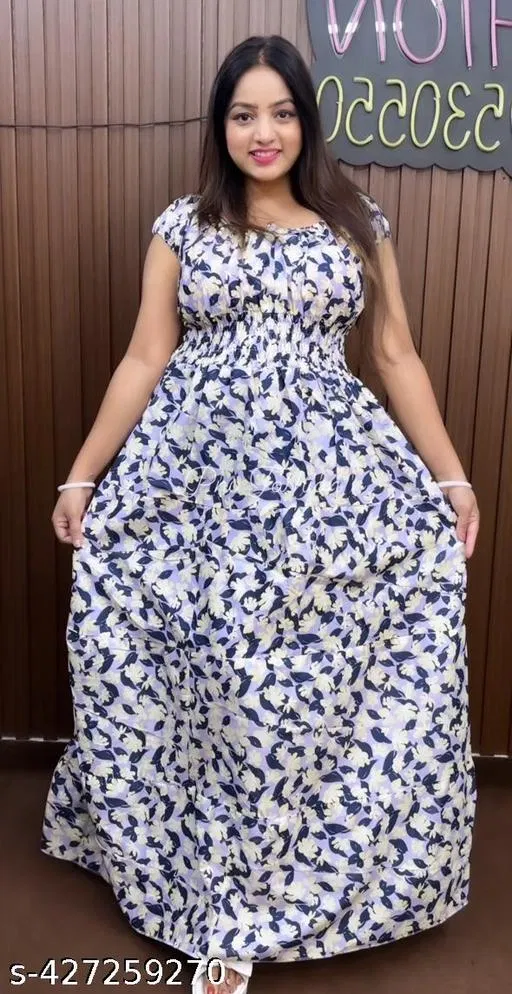 Elegant Gown for Women (White, XXL)
