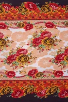Microfibre Double Abstract Floral Printed Bedsheet 88x90in Maroon