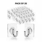 Plastic Wall Hooks, Transparent 